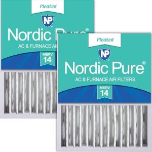Nordic Pure MERV 14 Air Filter 2 Pack 16x20x5