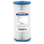 Hydronix SPC-45-1050 Universal Whole House Sediment Pleated Water Filter, Washable and Reusable, 4.5" x 10" - 50 Micron