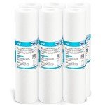 Membrane Solutions 20 Micron Sediment Water Filter Replacement Polypropylene Cartridge 10"x 2.5" for Whole House RO System, Compatible with Aqua-Pure AP110, GE FXUSC, WHKF-GD05, Culligan P5-6 Pack