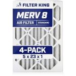 Filter King 5x23x1 MERV 8 Air Filter 4-Pack