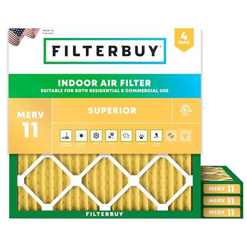 21.5x21.5 Air Filters MERV 11 for Pets 4-Pack