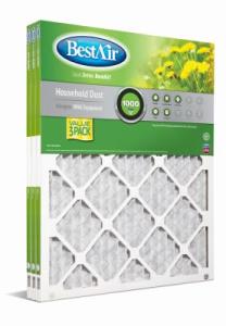 BestAir MERV 8 14x20 Pleated Air Filters, 3-Pack