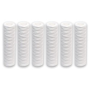 CFS – 6 Pack Universal String Wound Sediment Water Filter Cartridges for Most 10-Inch RO Unit – Remove Bad Taste & Odor – Whole House Replacement Filter Cartridge – 5 Micron – 10" x 2.5"