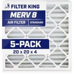 Filter King 20x20x4 MERV 8 Air Filters - 5 Pack