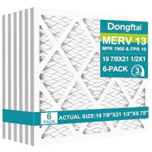 MERV 13 Air Filter 19 7/8" x 21 1/2" (6-Pack)