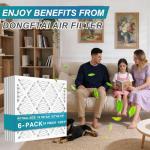 MERV 13 Air Filter 19 7/8" x 21 1/2" (6-Pack)