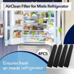 4-Pack Miele Refrigerator AirClean Carbon Filters