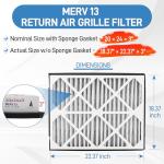 20x24x3 MERV 13 Pleated Air Filters, 2 Pack