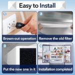 4-Pack Miele Refrigerator AirClean Carbon Filters