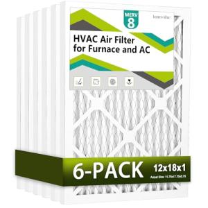 Komashr 12x18x1 MERV 8 Air Filter 6-Pack