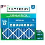 Filterbuy 25x25x2 MERV 13 Air Filters (3-Pack)