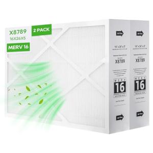 MERV 16 Air Filter 16x26x5 for HVAC 2-Pack