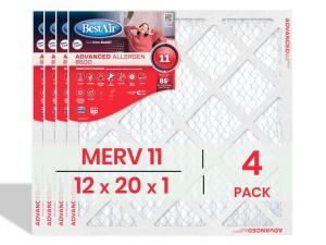 BestAir 12x20x1 MERV 11 Air Filter Pack