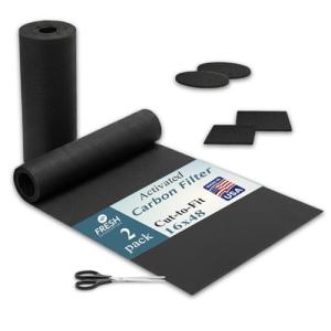 Cut-to-Fit Activated Carbon Filter Pads - 2 Pack