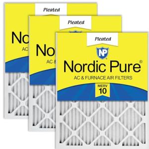 Nordic Pure 10x24 Pleated MERV 10 Air Filters 3-Pack