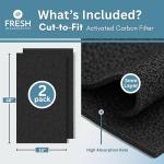 Cut-to-Fit Activated Carbon Filter Pads - 2 Pack