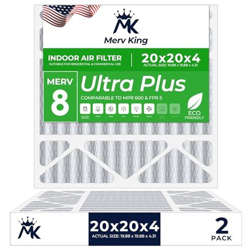 MervKing 20x20x4 MERV 8 Air Filter 2-Pack