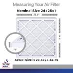 Filter King 24x25x1 Air Filter | 4-PACK | Carbon MERV 8 HVAC Pleated A/C Furnace Filters | MADE IN USA | Actual Size: 23.5 x 24.5 x .75"
