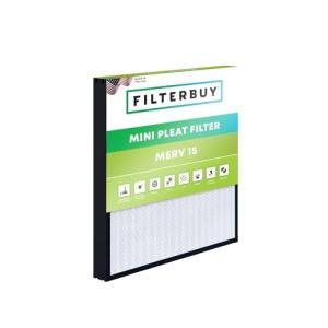 Filterbuy 20x20x2 Mini Pleat Air Filter MERV 15 HVAC Replacement (1-Pack)