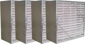 Filterbuy 24x24x12 Air Filter No Header (4-Pack), Rigid Cell Box Filters HVAC (Actual Size: 23.38 x 23.38 x 11.38)