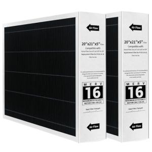 2 Pack Y6604 20x26x5 Air Filter MERV 16, Replacement for Lennox Y6604 Filter and Compatible with Lennox Pureair PCO3-20-16 Air Purifier Purification System