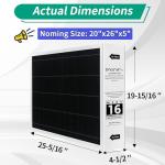2 Pack Y6604 20x26x5 Air Filter MERV 16, Replacement for Lennox Y6604 Filter and Compatible with Lennox Pureair PCO3-20-16 Air Purifier Purification System