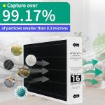 2 Pack Y6604 20x26x5 Air Filter MERV 16, Replacement for Lennox Y6604 Filter and Compatible with Lennox Pureair PCO3-20-16 Air Purifier Purification System