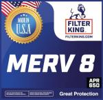 Filter King 20x25x4 Air Filter | 2-PACK | MERV 8 HVAC Pleated A/C Furnace Filters | MADE IN USA | Actual Size: 19.5 x 24.5 x 3.75"