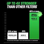 PuroAir MegaFilter - 24x24x1 Air Filter MERV 13 Activated CarbonTech Defense - Heavy Duty 3 Layer Furnace Filters Allergens, Pollen, Dust, Pet Dander, Smoke, Odors - HVAC Air Filter 24x24x1 (1-Pack)