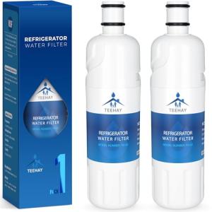 TEEHAY W10413645A Water Filter 2 Replacement, Compatible with Everydrop Filter 2, EDR2RXD1, Whirlpool WHR2RXD1, P9KB2L, P9RFKB2L, Whirlpool WRX986SIHZ, WRF757SDHZ, WRF767SDHZ, WRF736SDAM, 2 Pack