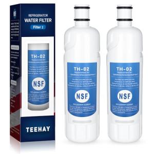 TEEHAY EDR2RXD1 Water Filter 2 Replacement, Compatible with Whirlpool W10413645A, Everydrop Filter 2, Whirlpool WRX986SIHV, WRX986SIHZ, WRQC7836RZ, WRMF7736PZ, WRMF7736PV, WRF757SDHZ, 2 Pack