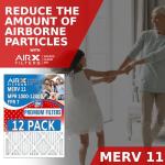12x30x1 Air Filter MERV 11 Rating, 12 Pack of Furnace Filters Comparable to MPR 1000, MPR 1200 & FPR 7 - Made in USA by AIRX FILTERS WICKED CLEAN AIR.
