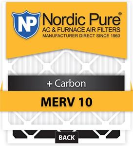 Nordic Pure 17_1/4x26x1ExactCustomM10+C-6 MERV 10 + Carbon AC Furnace Filter