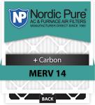 Nordic Pure 17_1/4x26x1ExactCustomM14+C-6 MERV 14 + Carbon AC Furnace Filter