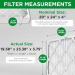 Mann+Hummel 20x24x4 MERV 11 (MPR 1000-1200) Pleated HVAC AC Furnace Air Filters. 3 Pack. (Exact Size: 19.38 x 23.38 x 3.75 Inches)
