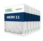 Mann+Hummel 16x20x4 MERV 11 Pleated HVAC AC Furnace Air Filters. Case of 6. (Exact Size: 15.5 x 19.5 x 3.75 Inches)