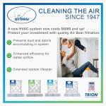 16x25x3 TRION Air Bear Cub Pleated HVAC Air Filter MERV 11 (2-Pack) (Actual Size: 15.75 x 24.75 x 3.06 Inches)