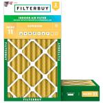 Filterbuy 16x30x4 Air Filter MERV 11 Superior Pet & Allergy Defense (2-Pack), Electrostatic Pleated HVAC AC Furnace Filters Replacement, Made in USA (Actual Size: 15.50 x 29.50 x 3.63)