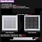 White Plastic Decorative Vent Cover, Wall and Ceiling Return Air Filter Grille， Removable Ventilation Grille for HVAC, Hotel/Residential(28x32in/71.1x81.3cm)