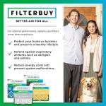 Filterbuy 21x27x1 Air Filter MERV 8 Essential Dust & Allergy Defense (4-Pack), Electrostatic Pleated HVAC AC Furnace Filters for Trane & American Standard (Actual Size: 20.63 x 26.25 x 0.75)