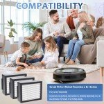 Replacement 4639161 High-Efficiency Filter for iRobot Roomba e, i, j Series Robot Vacuums Filter-3-Packs