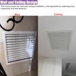 White Plastic Decorative Vent Cover, Wall and Ceiling Return Air Filter Grille， Removable Ventilation Grille for HVAC, Hotel/Residential(28x32in/71.1x81.3cm)