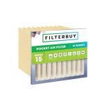 Filterbuy 20x25x15 10-Pocket Air Filter MERV 15 HVAC Replacement (1-Pack)