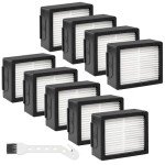 High-Efficiency Filters Replacement for i-Robot Roomba E I & J Series E5 E6 E7 i3 i3+ i4 i6 i6+ i7 i7+ j7 j7+ Vacuum Cleaner HEPA Filter, 9Pack 4639161 High Efficiency Filters + 1 Cleaning Brush