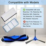 RoboVac 11S Replacement Part Compatible for Eufy RoboVac 11S, 15C, 30, 30C, 12, 35C, 25C, 15T Robotic Vacuums, 3 Rolling Brushes, 12 Filter Sets, 12 Side Brushes, 1 Rolling Brush Guard, 2 Pre Filters