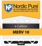 Nordic Pure 16x32x1CustomM10+C-6 MERV 10 + Carbon AC Furnace Filter