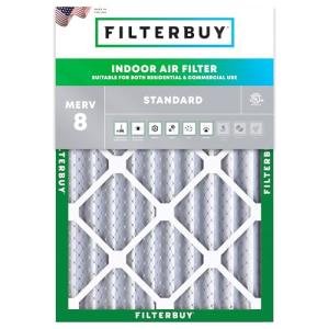 Filterbuy 12x16x4 Air Filter MERV 8 Essential Dust & Allergy Defense (1-Pack), Electrostatic Pleated HVAC AC Furnace Filters Replacement, Made in USA (Actual Size: 11.50 x 15.50 x 3.63)