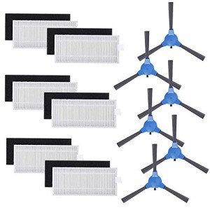 Replacement Parts Filters Side Brushes for Eufy RoboVac 11S, Eufy 25C, Eufy 30, Eufy 30C, Eufy 35C, Eufy Robovac 15C, 12, Robot Vacuum Eufy, Eufy Replacement Parts, 6 Set Filters and 6 Side Brushes