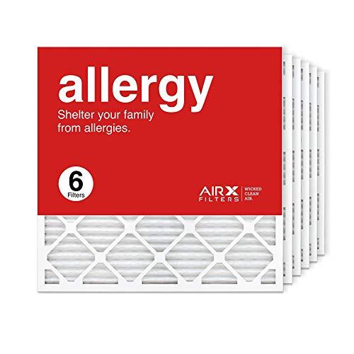 AIRx Filters 25x25x1 Air Filter MERV 11 Pleated HVAC AC Furnace Air Filter, Allergy 6-Pack, Made in the USA