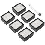 Techecook High-efficiency Filters Replacement for iRobot Roomba E I J Series i1+ i3 i3+ i4 i5 i6 i7 i7+ i8 j7 E5 E6 E7 Vacuum Cleaner, 6Pack 4639161 Filters+1 Cleaning Brush